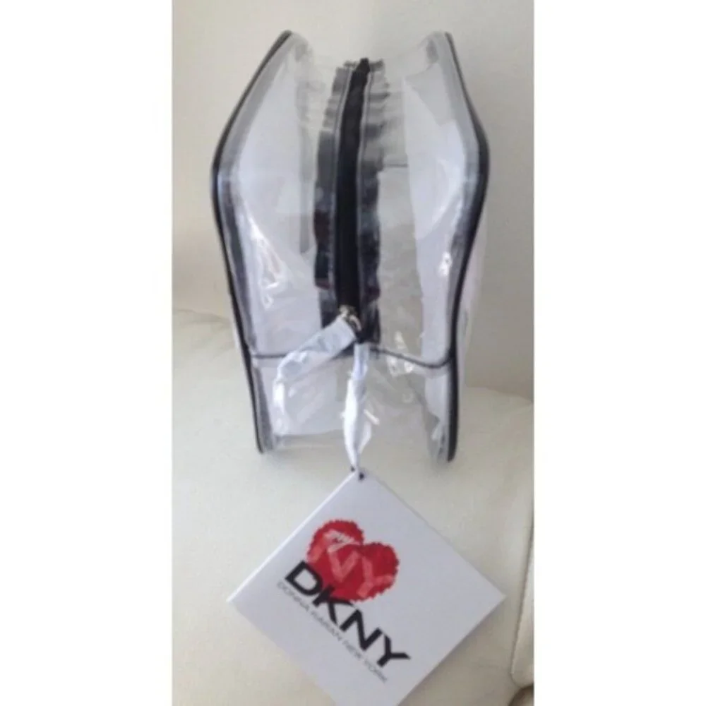 Donna Karan DKNY MYNY Clear Cosmetic Case Bag Perfume Red Heart GWP NWT